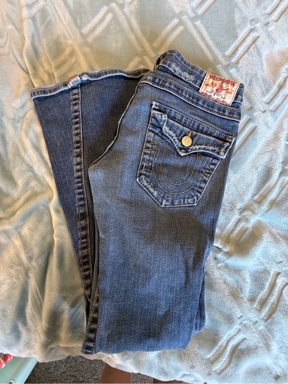 True Religion Women’s Flare Jeans in Indigo Blue
